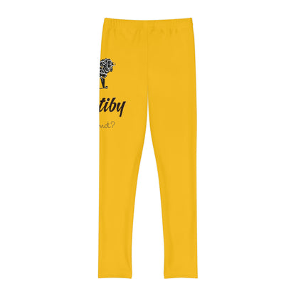 Youth Yellow Full-Length Leggings (AOP)