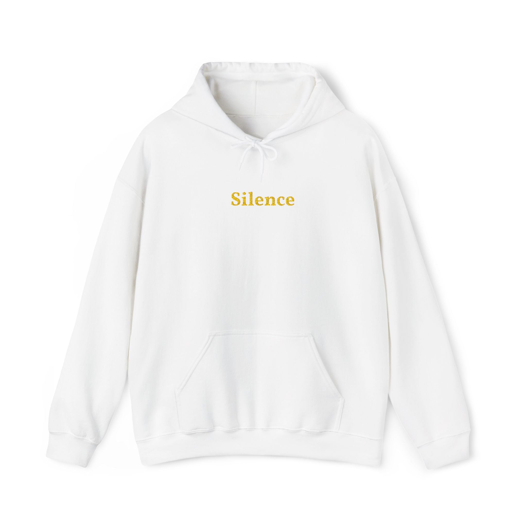 Silence Gold Embroidered Unisex Heavy Blend Hooded Sweatshirt, Librarians, Students, Parents, and Friends Special Hoodie