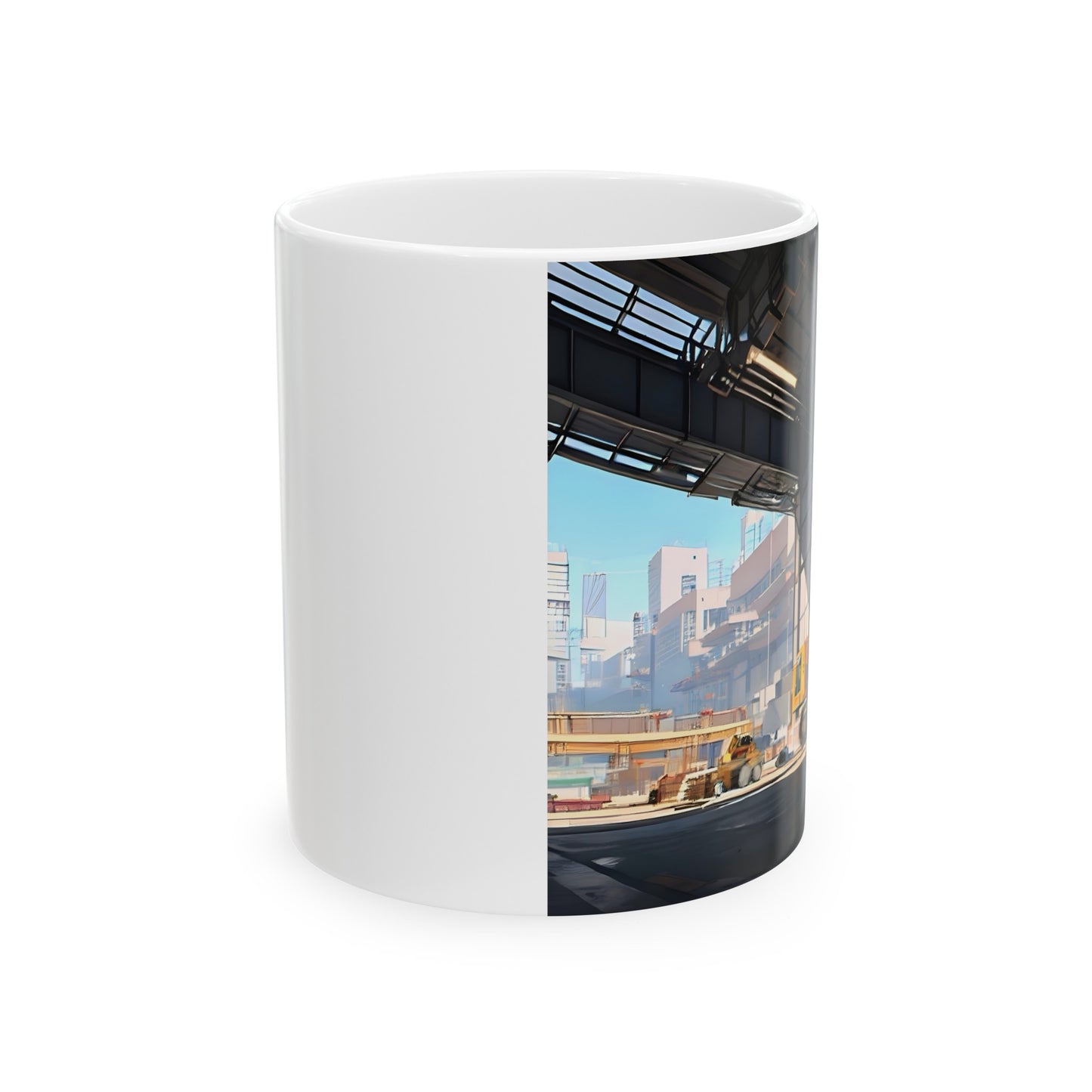 Artzy Construction Ceramic Mug, 11oz