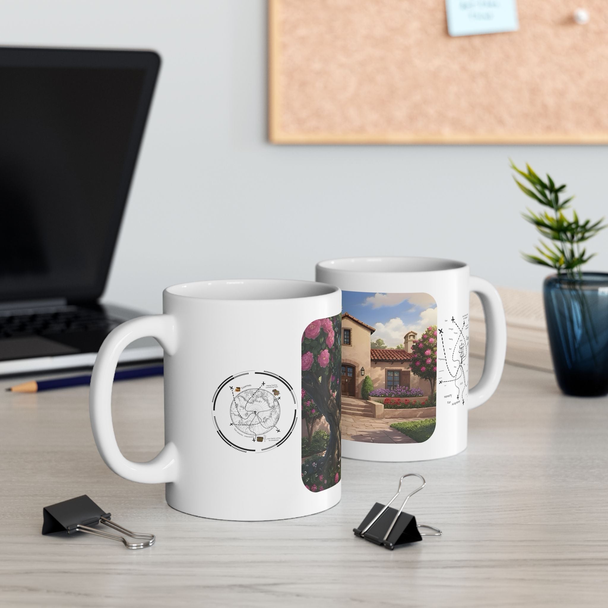 Cozy Architecture & Dreamy Landscapes #50 White Ceramic Mug – Homes Home Sweet Home Cup (11oz/15oz)
