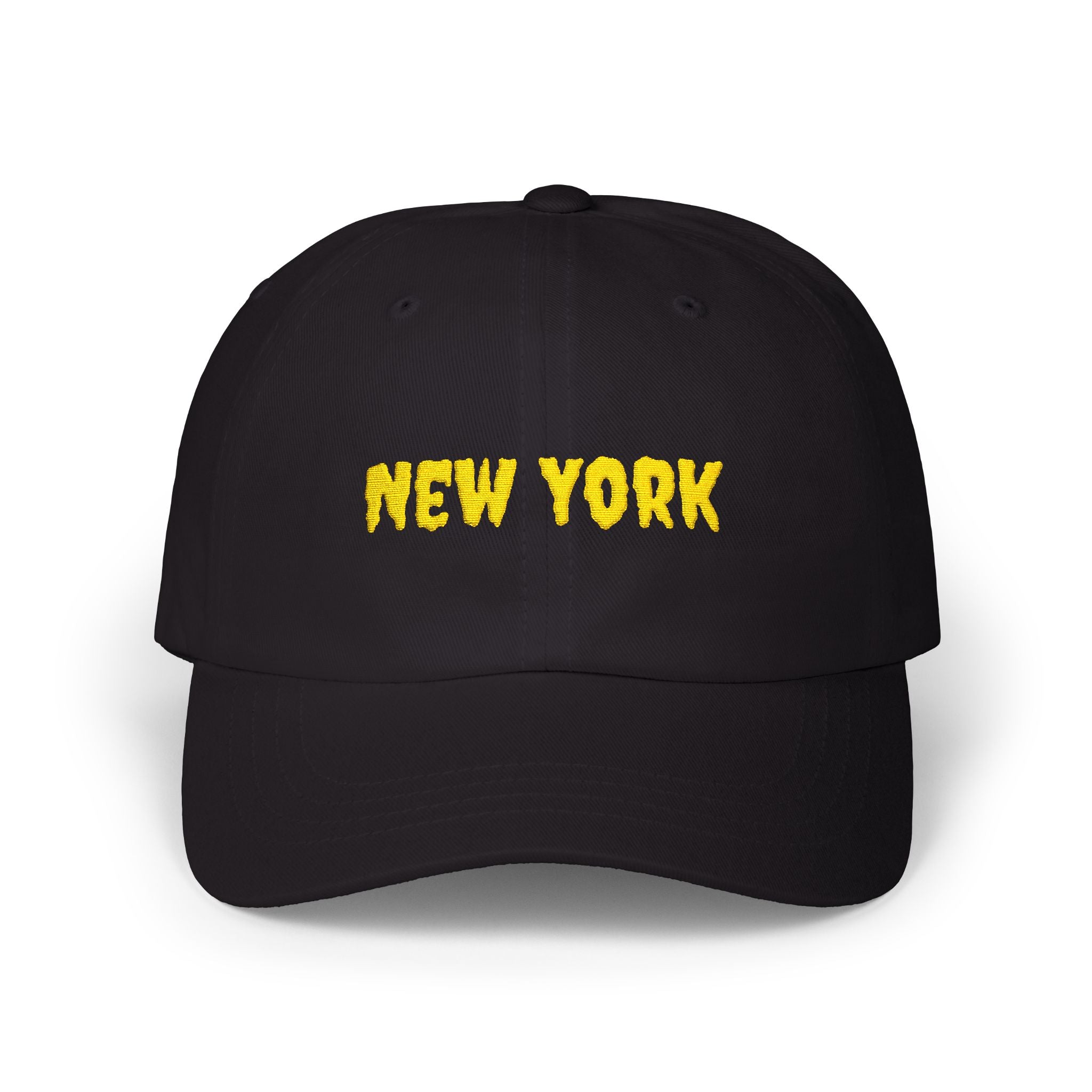 New York United States of America Gold Embroidered Classic Dad Cap | NY 11th USA Baseball Hat
