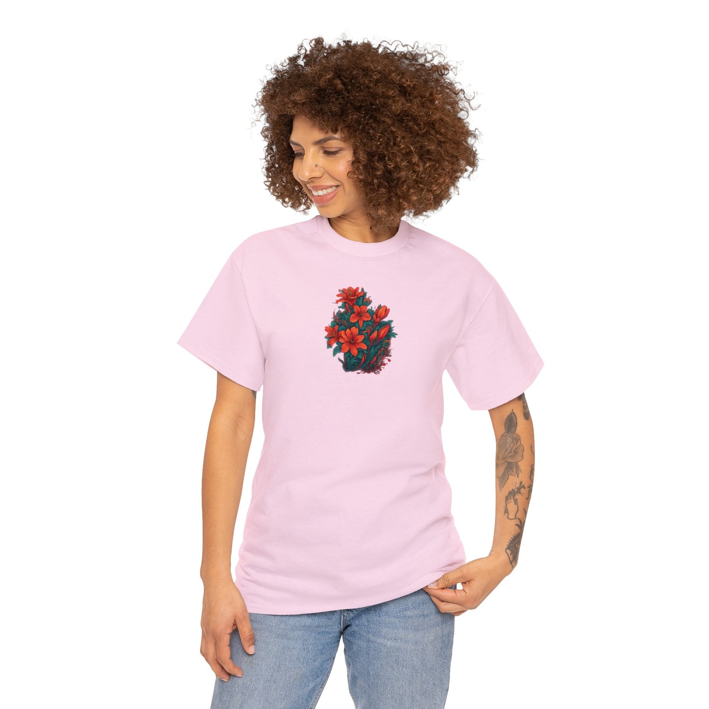 Matiby Floral Unisex Heavy Cotton Tee