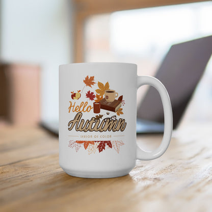 Journeys Hello Autumn Seasons of Change Ceramic Mugs, Gifts for the Holidays, Seasonal Mugs, Mug for All Occasions, Thanksgiving Mug