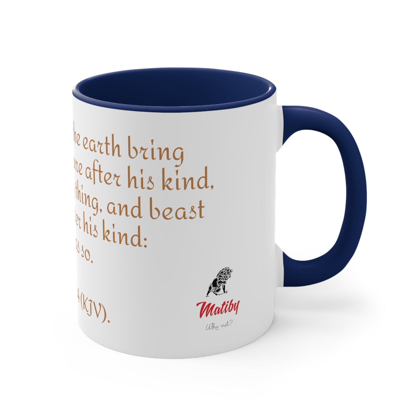 Bible Speaks Gen 1:24 Accent Mug, 11oz