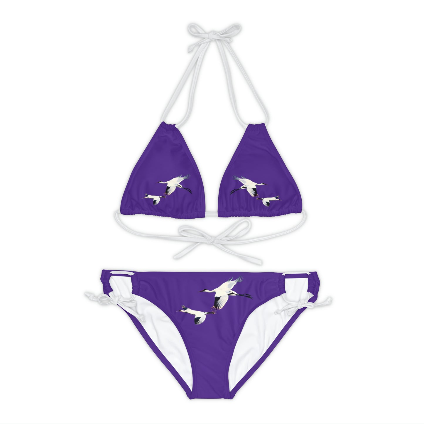 Purple Strappy Bikini Set (AOP)