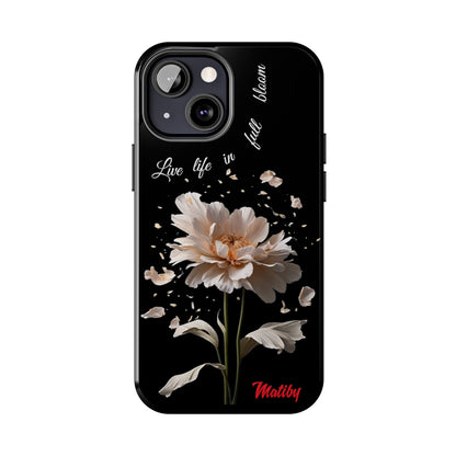 Matiby Amy's Special Flower Bloom Black Tough Phone Cases