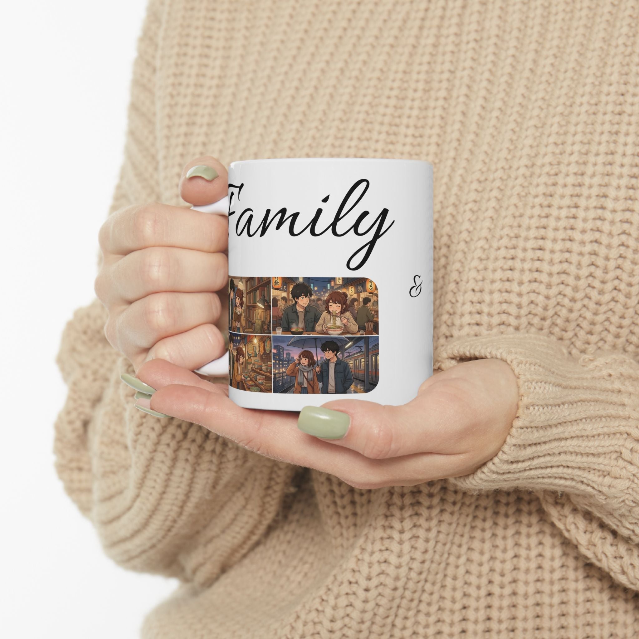 Family & Friends #11 Forever White Ceramic Mug — Cozy Feast Cup (11oz/15oz)