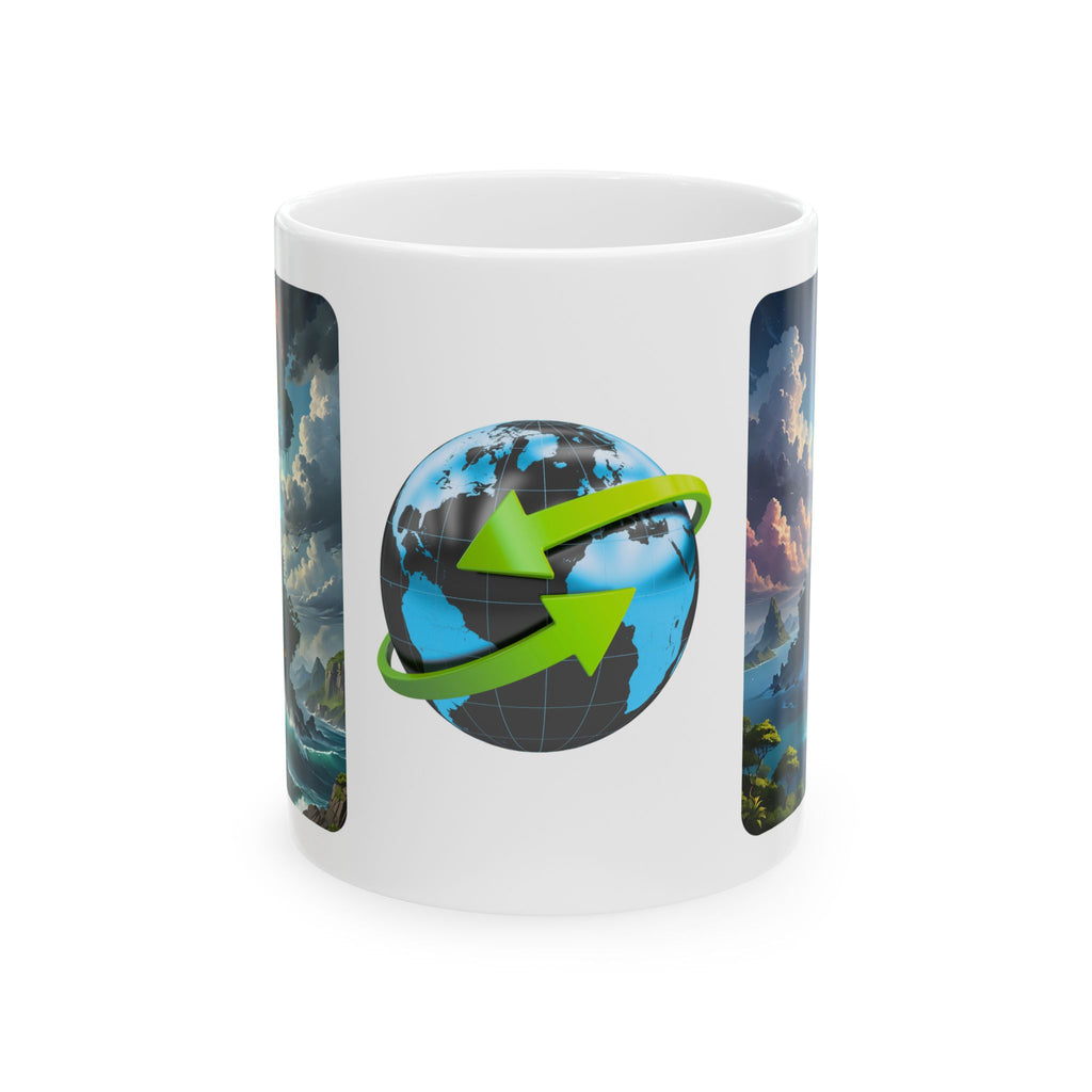 Contrast & Perspective #4 White Ceramic Mug — Time & Chance Daily Cup (11oz, 15oz)