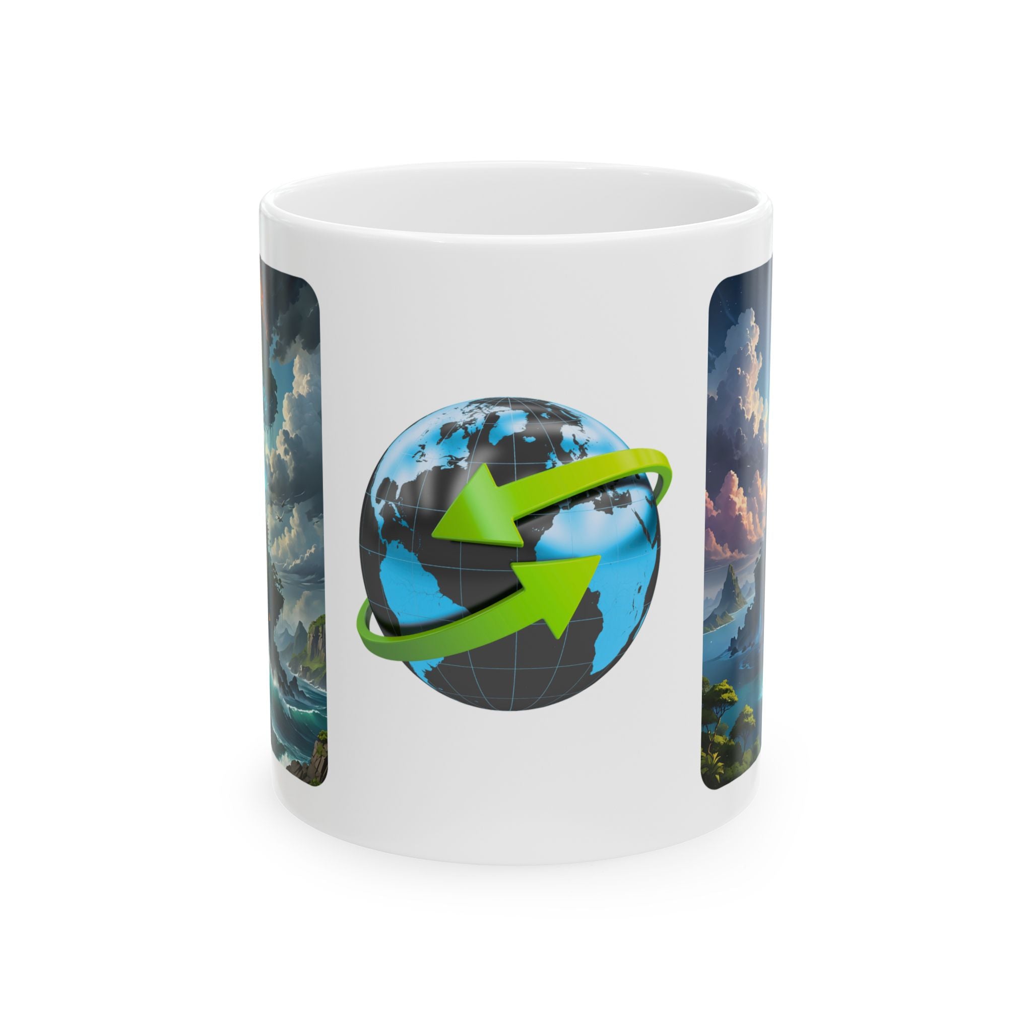 Contrast & Perspective #4 White Ceramic Mug — Time & Chance Daily Cup (11oz, 15oz)