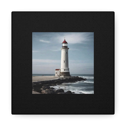 Lighthouse Black Canvas Gallery Wraps