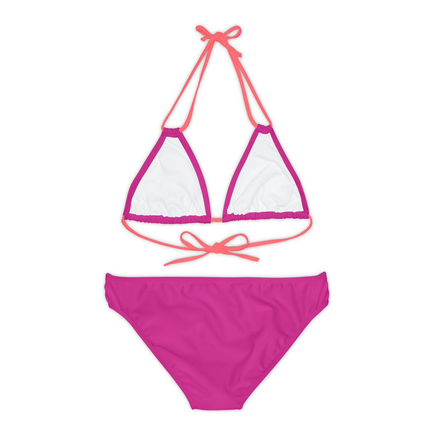 Pink Strappy Bikini Set (AOP)