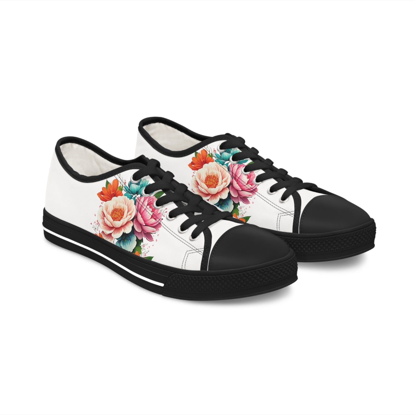 Matiby Flower Women's White Low Top Sneakers