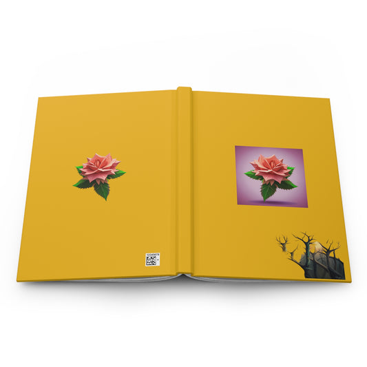 Thorn Rose Hardcover Journal Matte Yellow