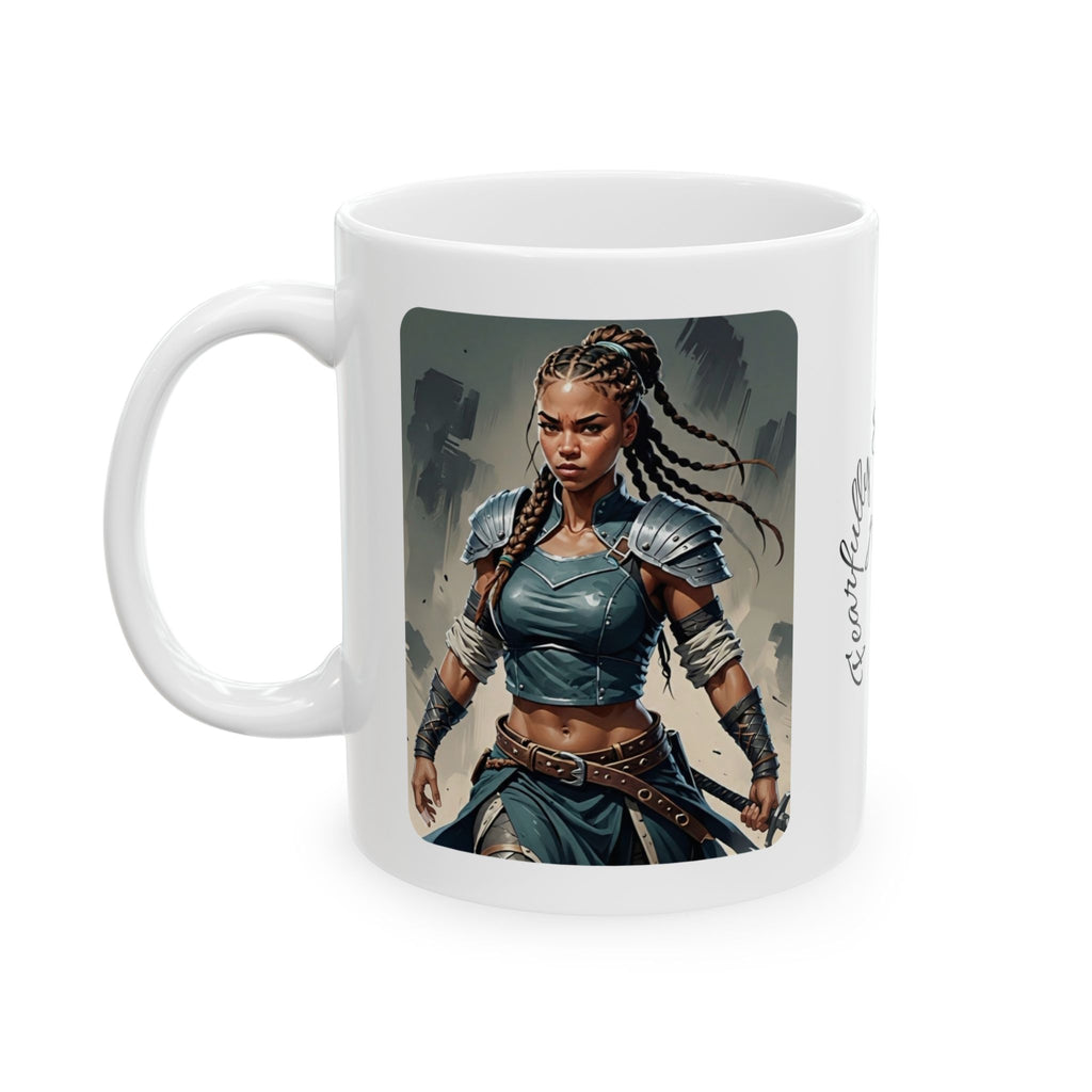 Gentle Woman of Valor #30 White Ceramic Mug - Fearfully & Wonderfully Made Tribute Cup (11oz/15oz)