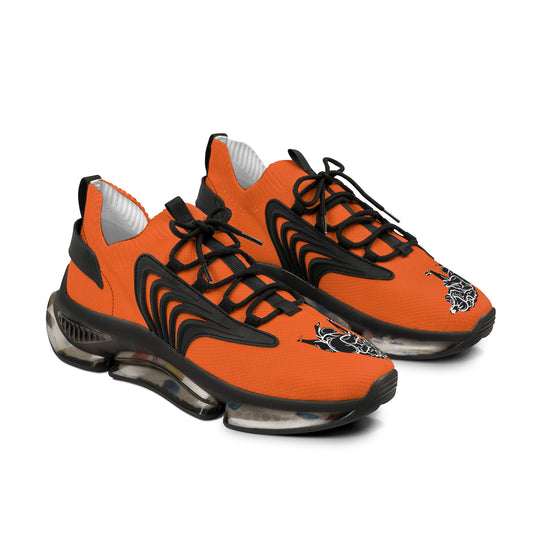 Men's Orange Mesh Sneakers