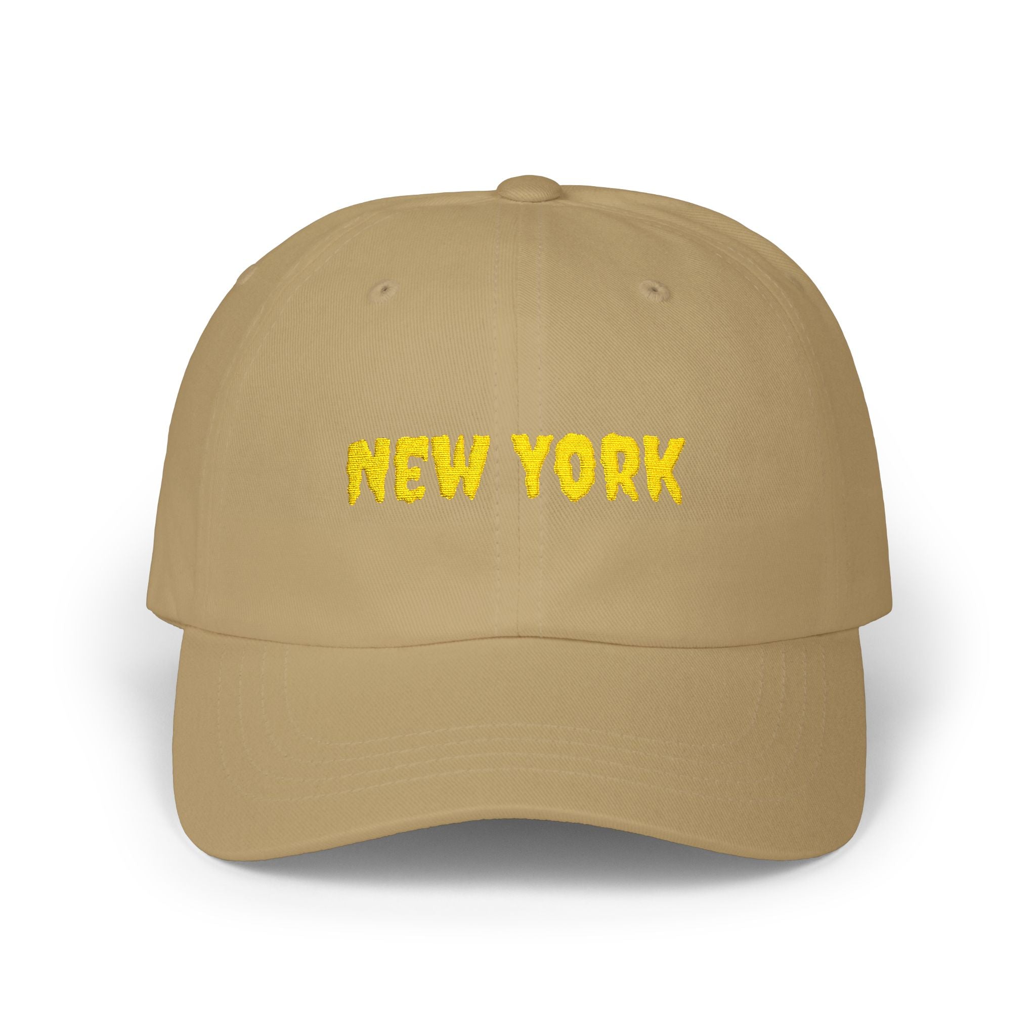 New York United States of America Gold Embroidered Classic Dad Cap | NY 11th USA Baseball Hat
