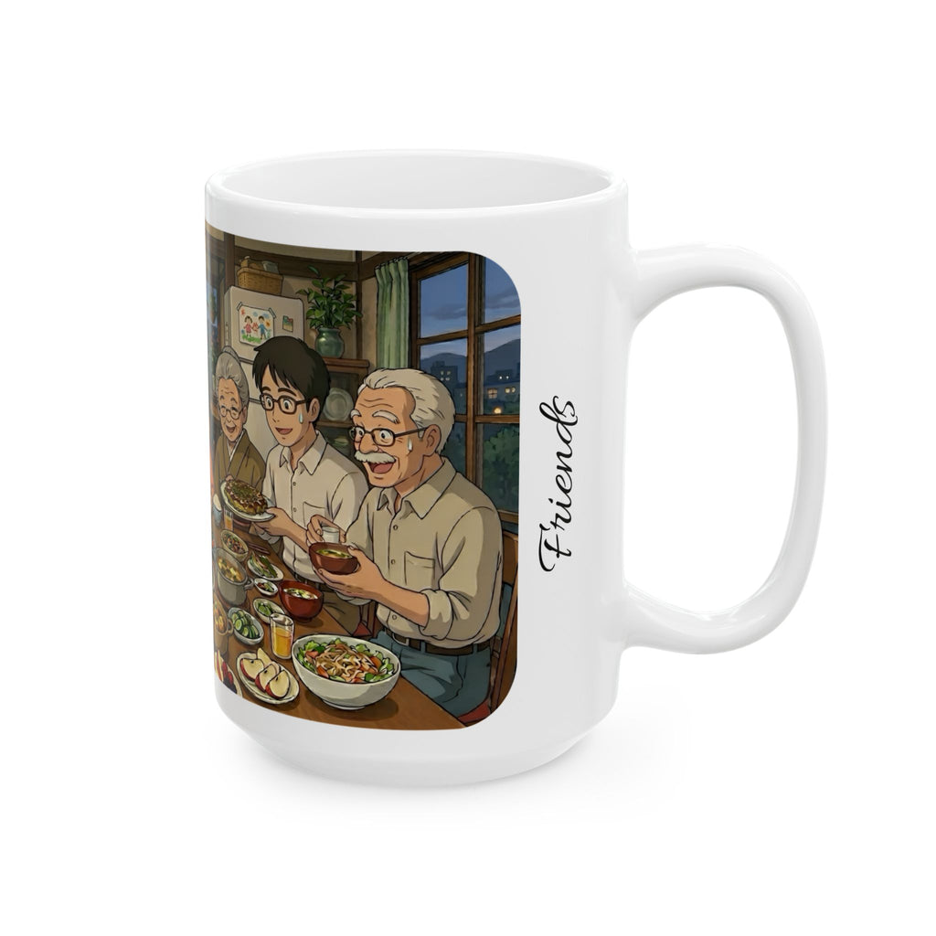 Family & Friends #5 Forever White Ceramic Mug — Cozy Feast Cup (11oz/15oz)