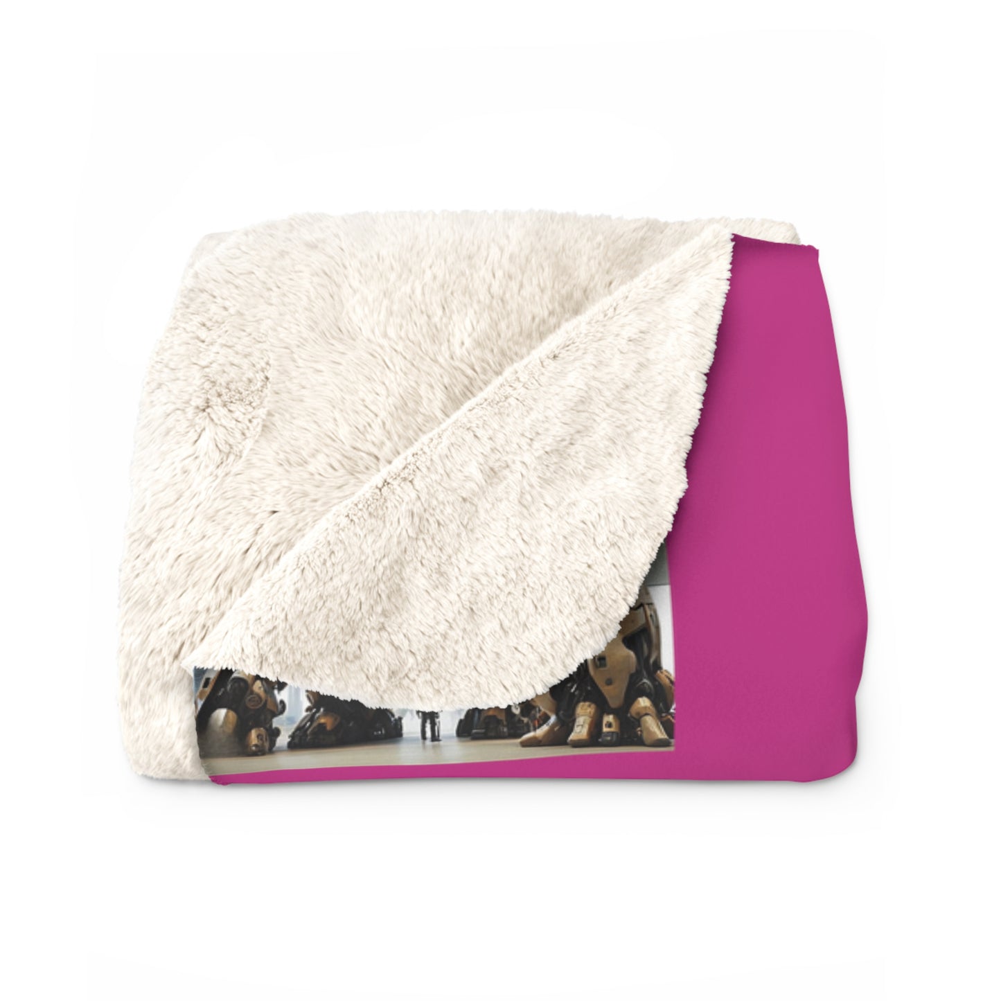 Matiby MEK Pink Sherpa Fleece Blanket