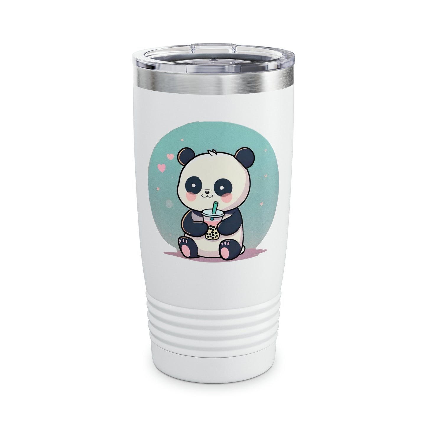 Artzy Panda With Boba Ringneck Tumbler, 20oz