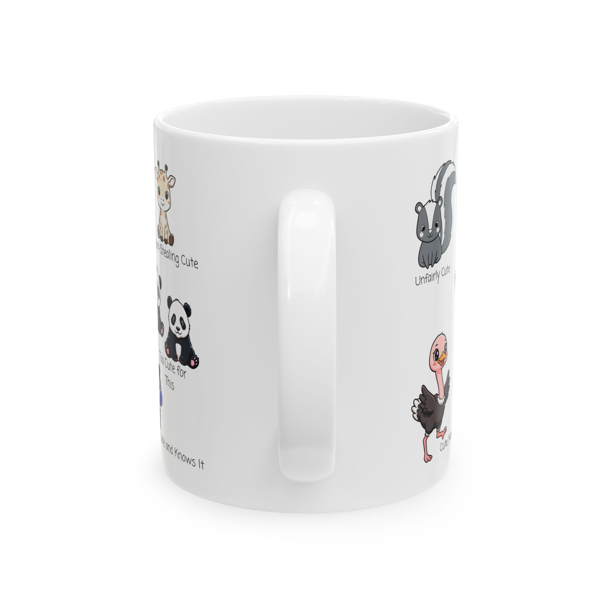 The Boutique Boss White Ceramic Mug — Adorable Cute Overload Cup (11oz/15oz)