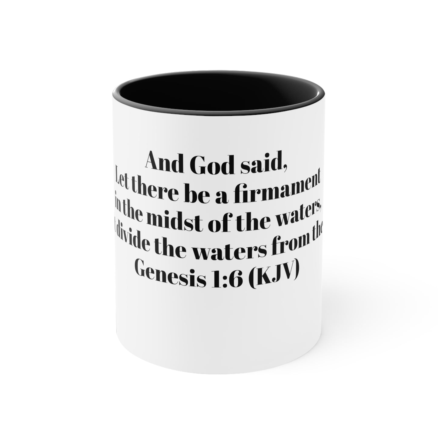 Bible Speaks Gen 1:6 Accent Mug, 11oz