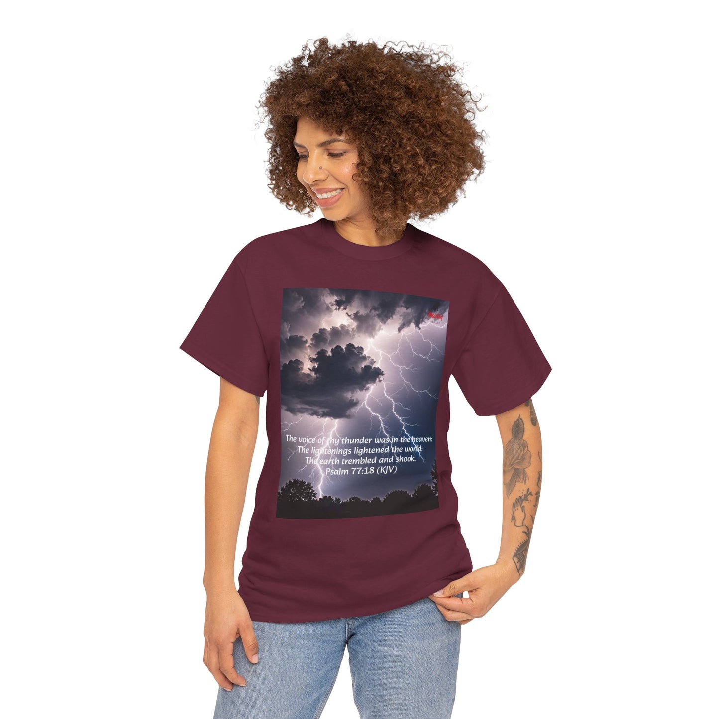 Lightning Style Thunder Unisex Heavy Cotton Tee