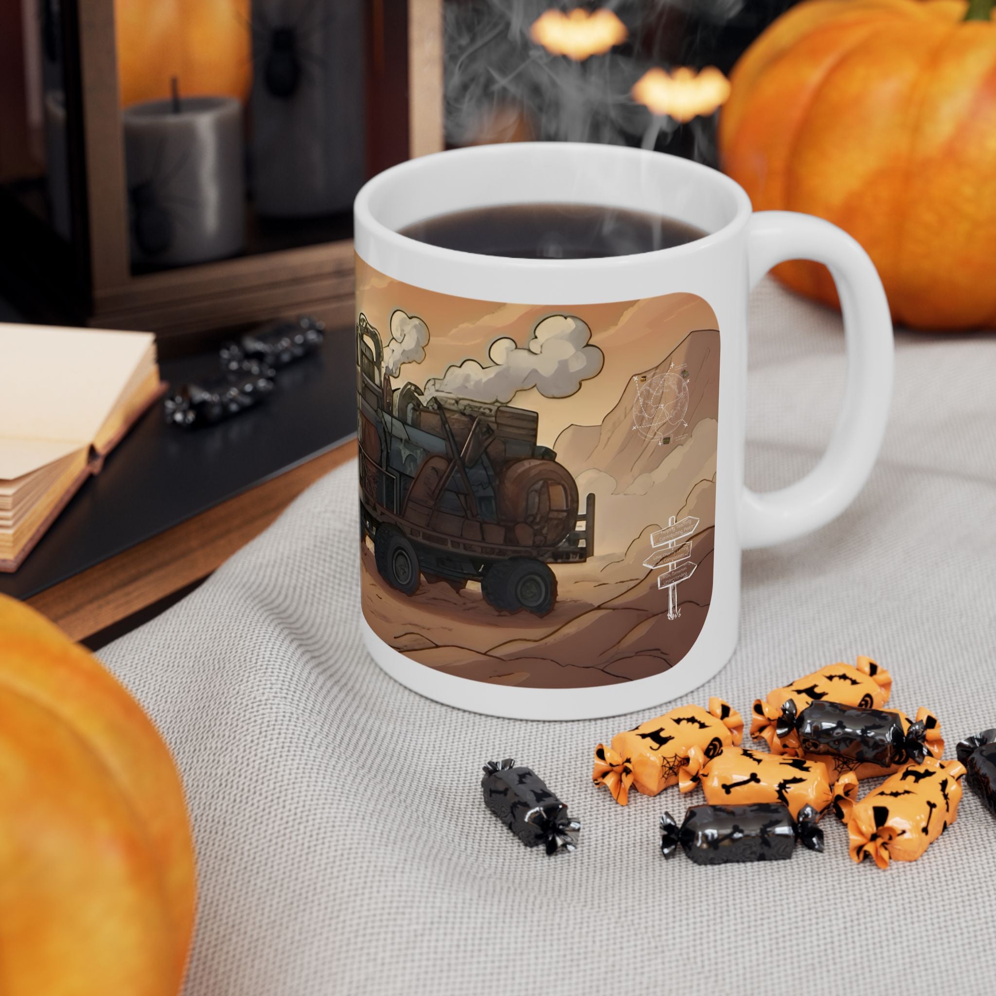 Adventure 4x4 Trucks #37, Rugged Utilitarians On The Move White Ceramic Mug — Find Your Path To The Essentials Cup (11oz & 15oz)