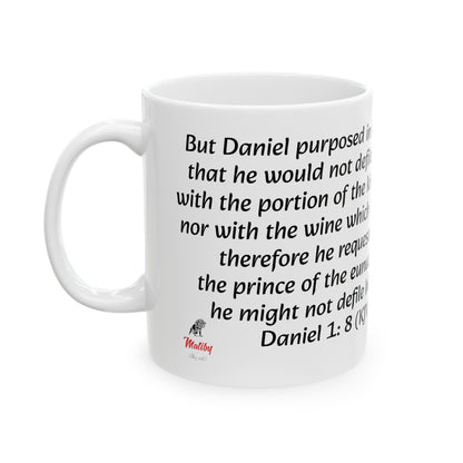 Bible Speaks Daniel 1:8 Ceramic Mug, 11oz