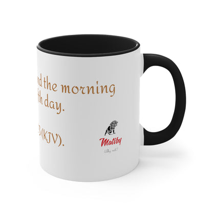 Bible Speaks Gen 1:23 Accent Mug, 11oz