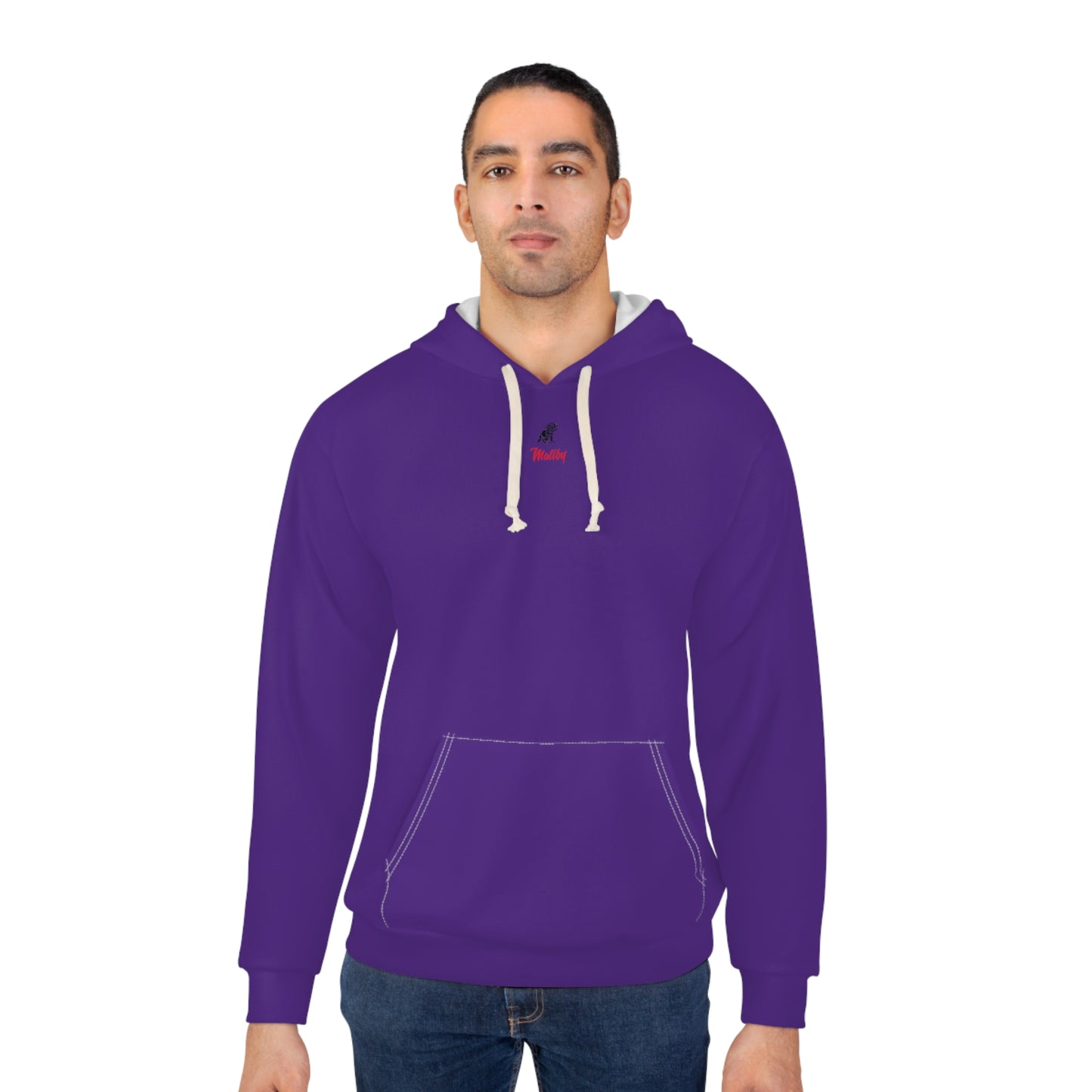 Purple Unisex Pullover Hoodie (AOP)