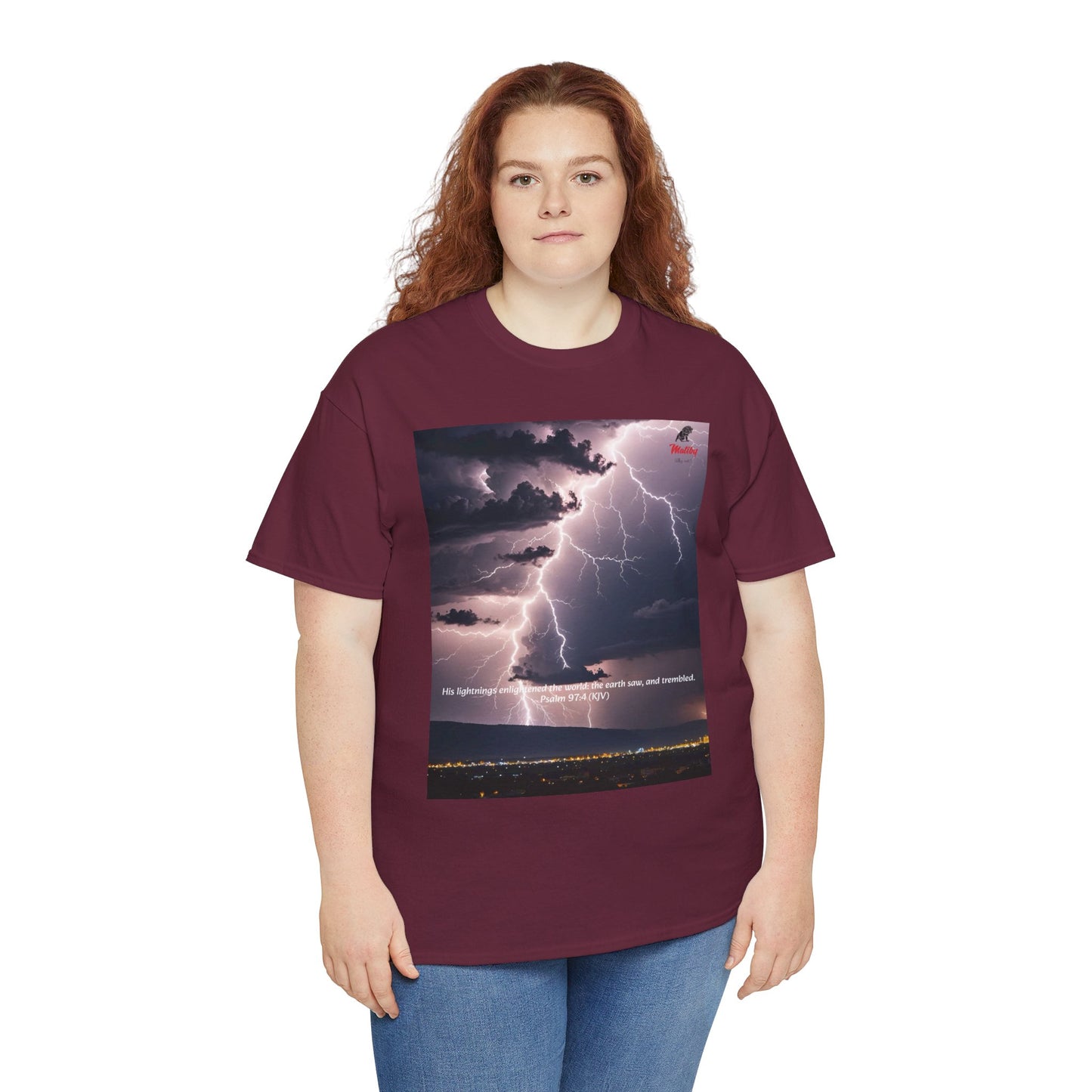 Lightning Style Earth Trembled Unisex Heavy Cotton Tee