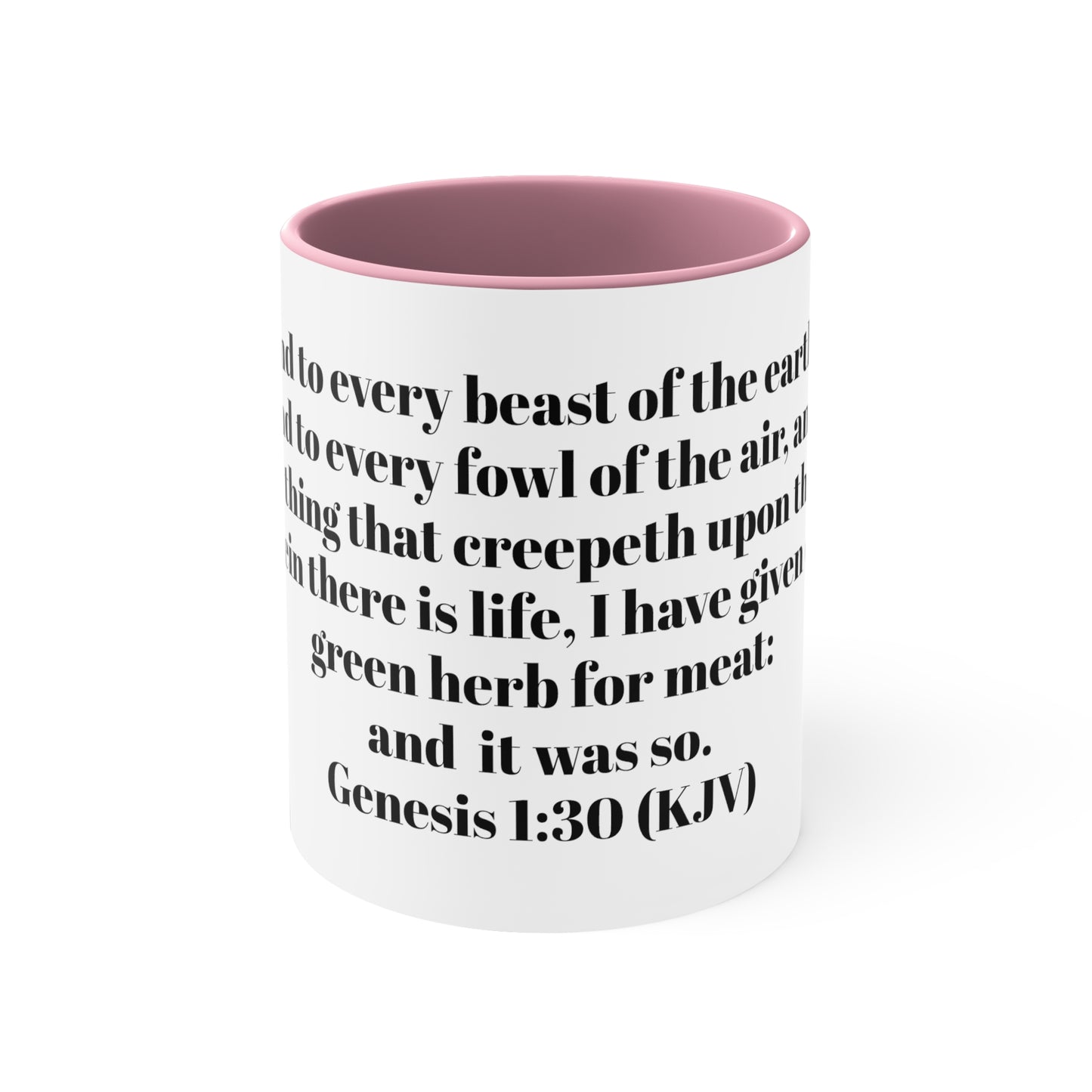 Bible Speaks Gen 1:30 Accent Mug, 11oz