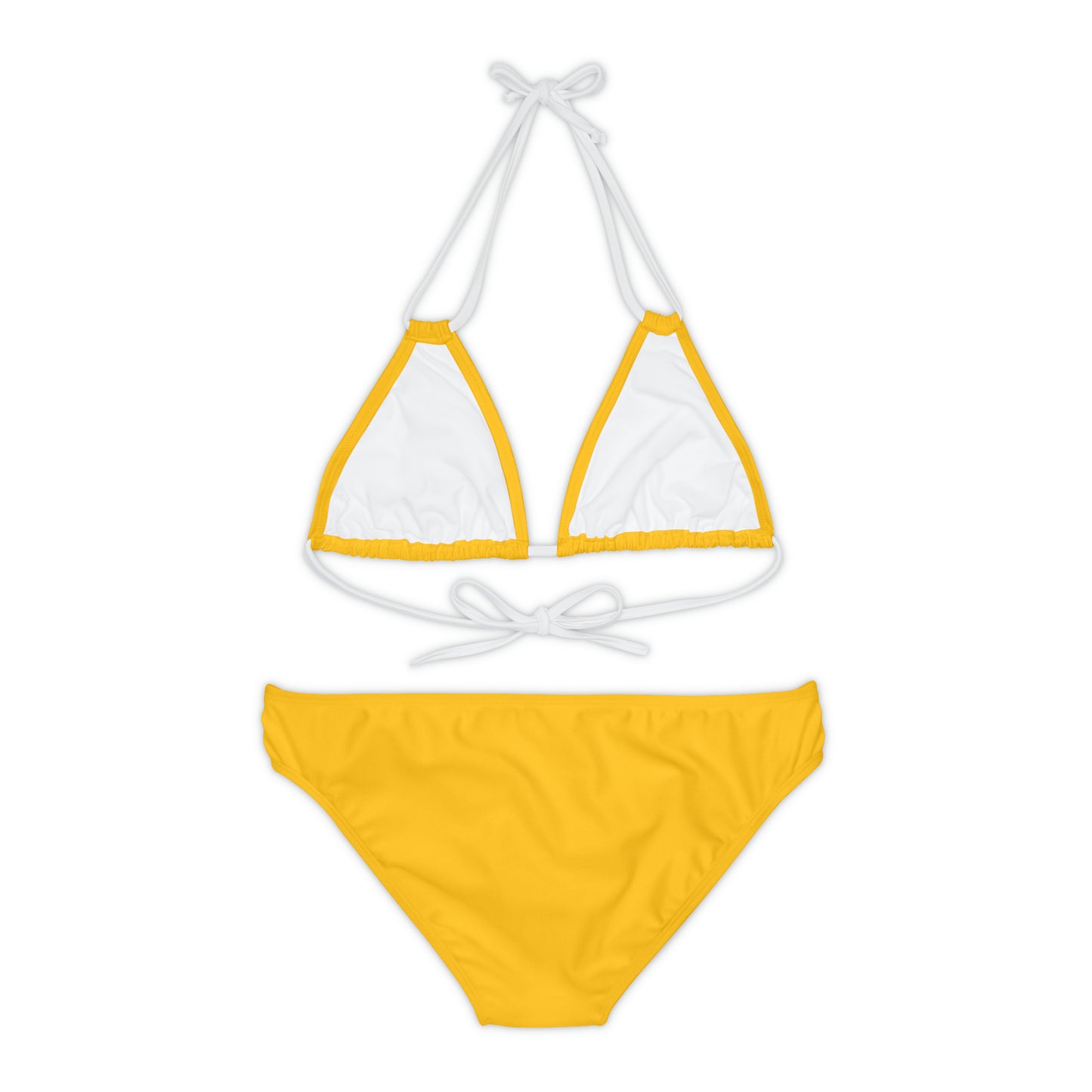 Yellow Strappy Bikini Set (AOP)