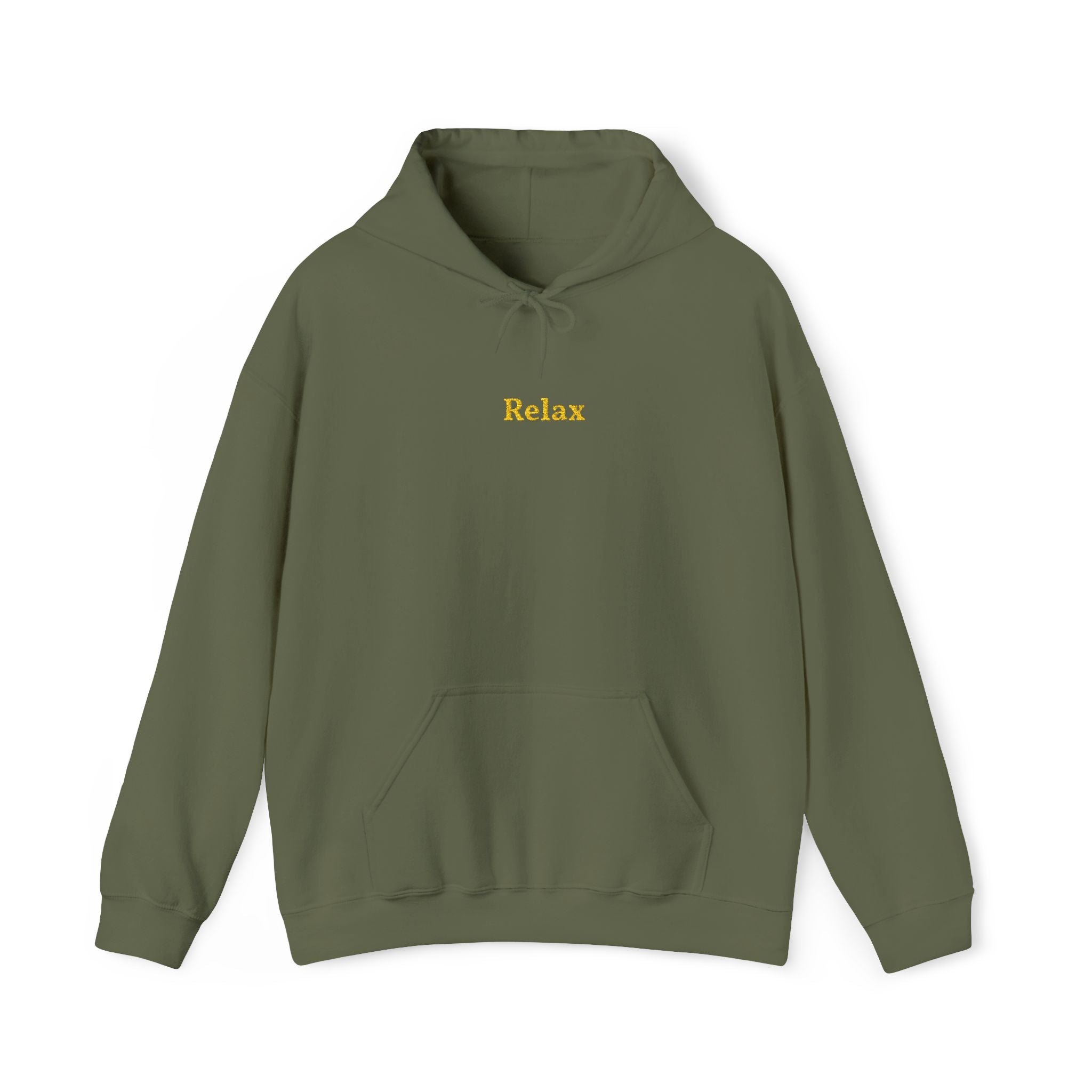 Relax Gold Embroidered Unisex Heavy Blend Hooded Sweatshirt, Strength And Hope Hoodie