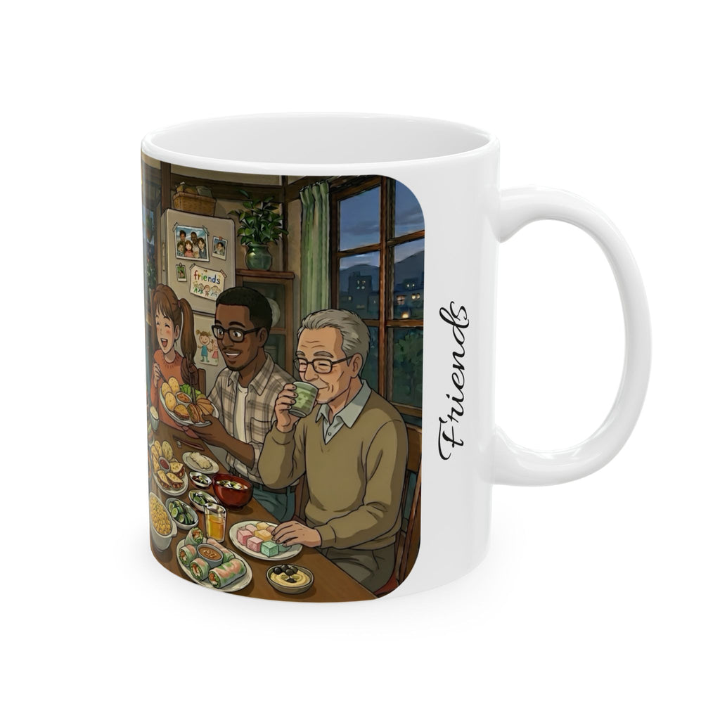 Family & Friends #1 Forever White Ceramic Mug — Cozy Feast Cup (11oz/15oz)