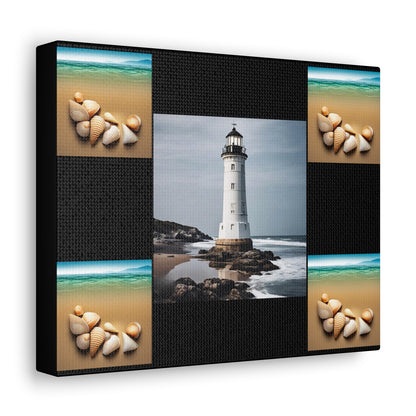 Lighthouse Black Canvas Gallery Wraps