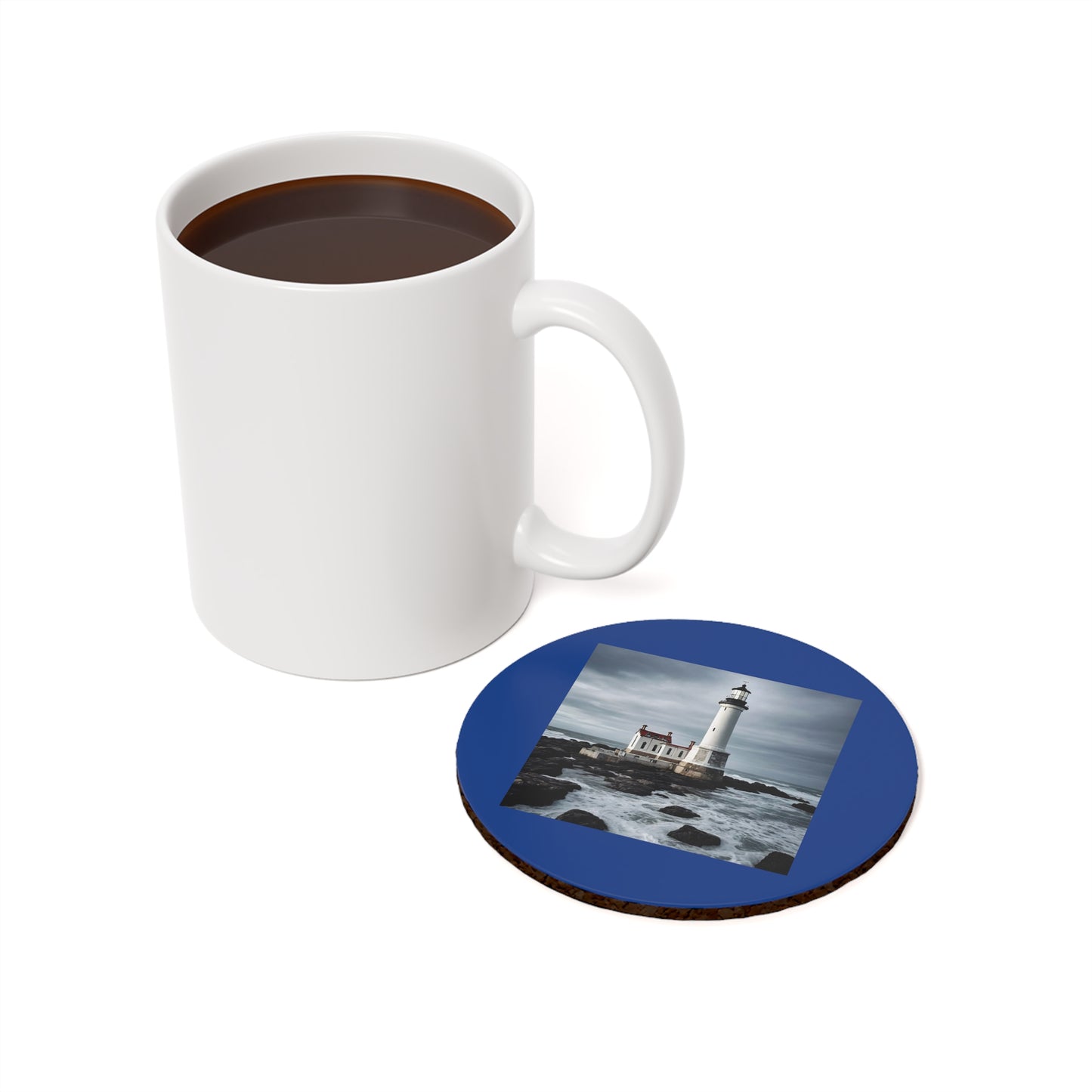 Matiby Lighthouse Cork Back Coaster