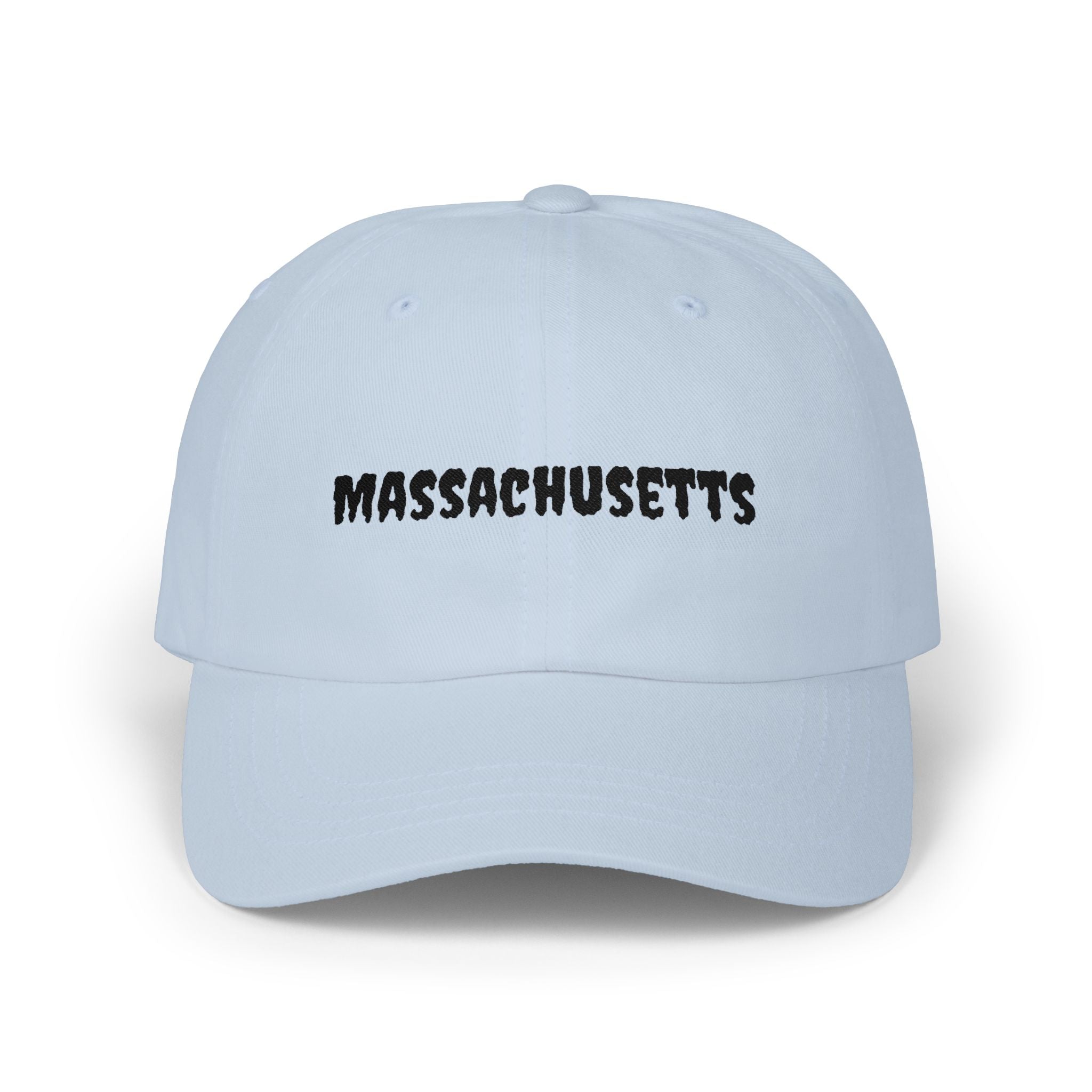Massachusetts United States of America Black Embroidered Classic Dad Cap | MA 6th USA Baseball Hat