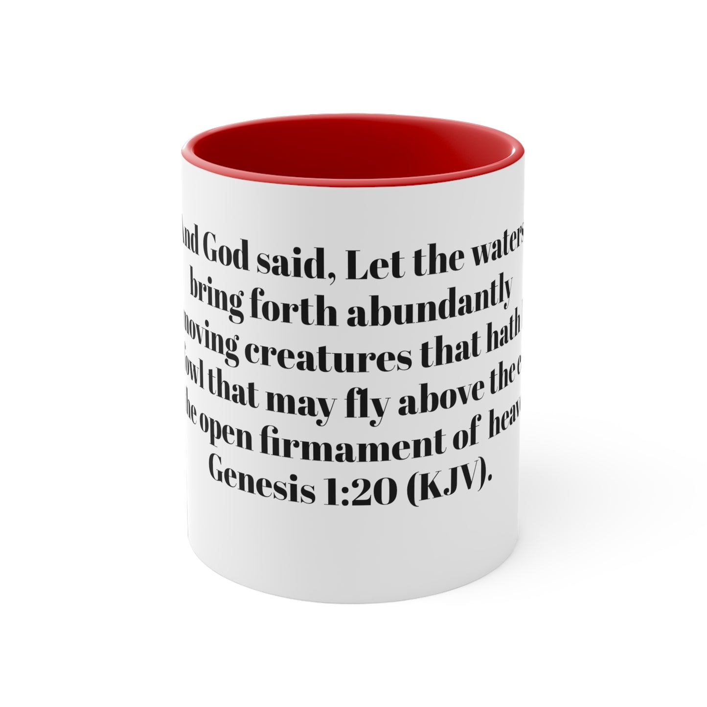 Bible Speaks Gen 1:20 Accent Mug, 11oz