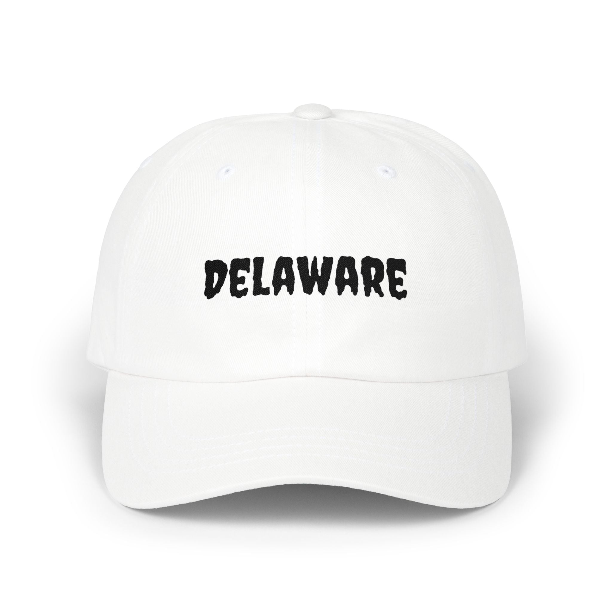 Delaware United States of America Black Embroidered Classic Dad Cap | DE 1st USA Baseball Hat