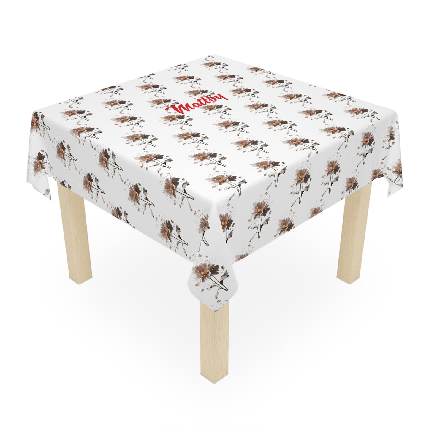 Matiby White Flower Tablecloth