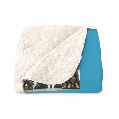 Matiby MEK Teal Sherpa Fleece Blanket