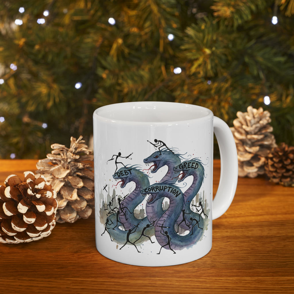 Reporting For Duty On The White Ceramic Mug — Time To Unite Against The D C G Hydra Serpents 11oz/15oz