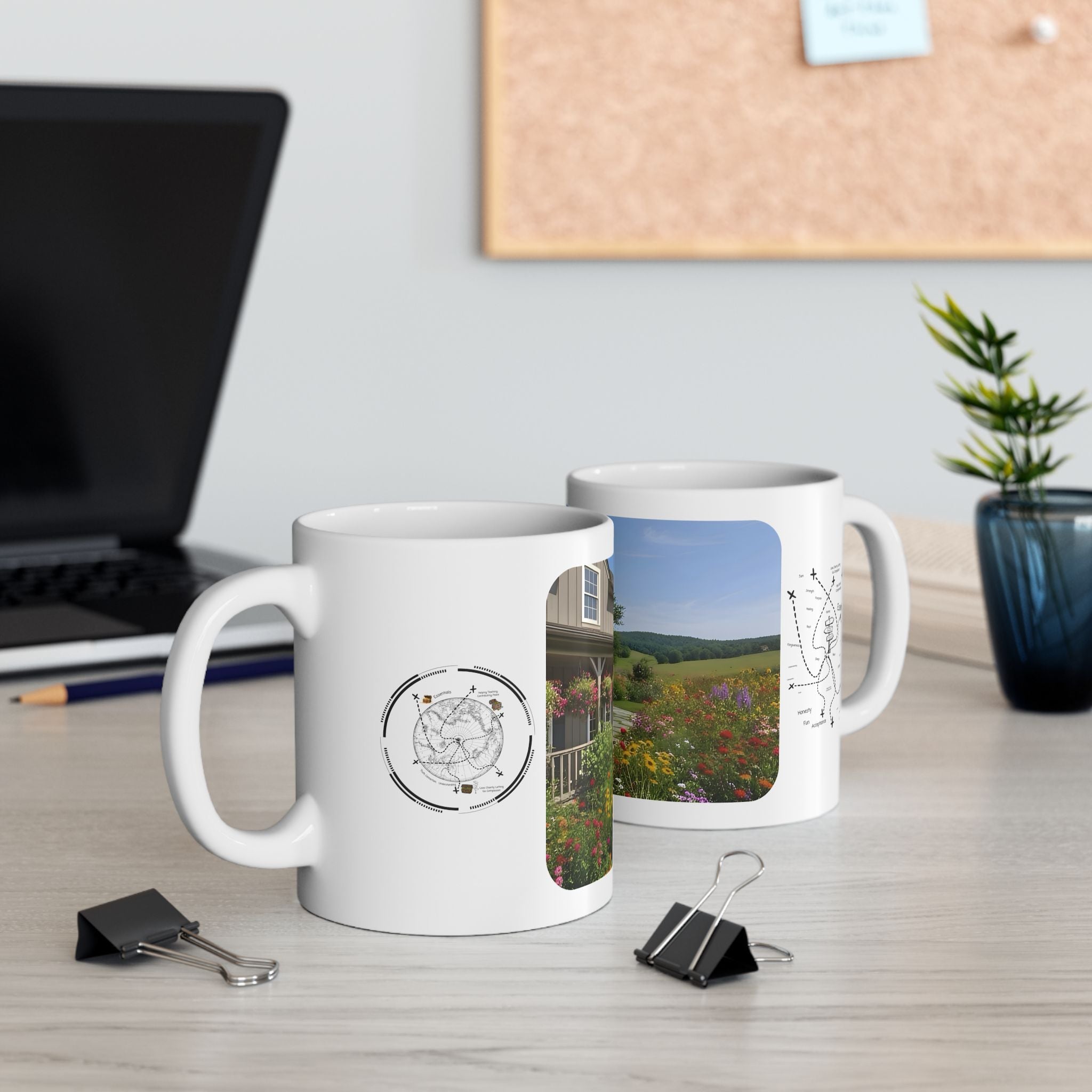Cozy Architecture & Dreamy Landscapes #9 White Ceramic Mug – Homes Home Sweet Home Cup (11oz/15oz)