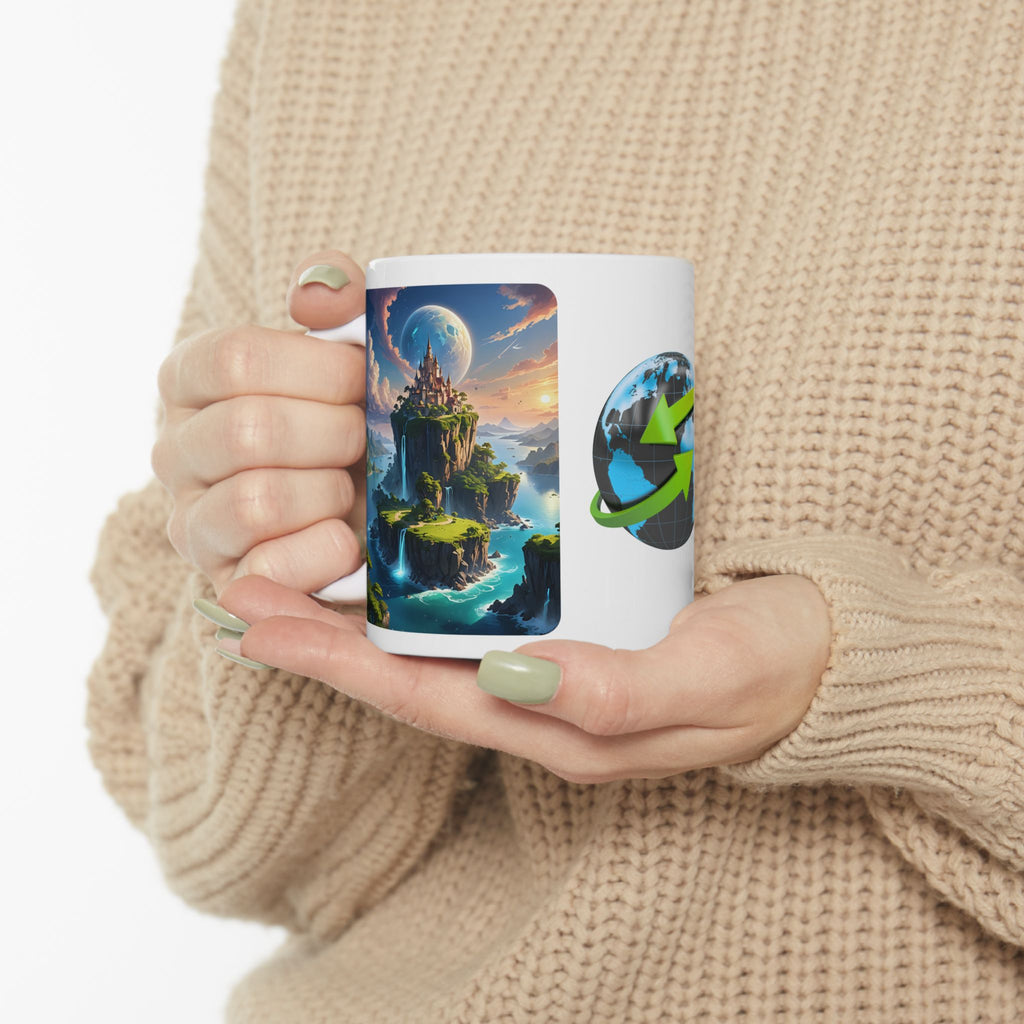 Contrast & Perspective #1 White Ceramic Mug — Time & Chance Daily Cup (11oz, 15oz)