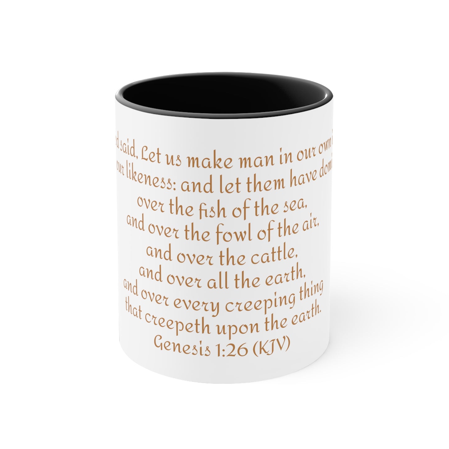 Bible Speaks Gen 1:26 Accent Mug, 11oz