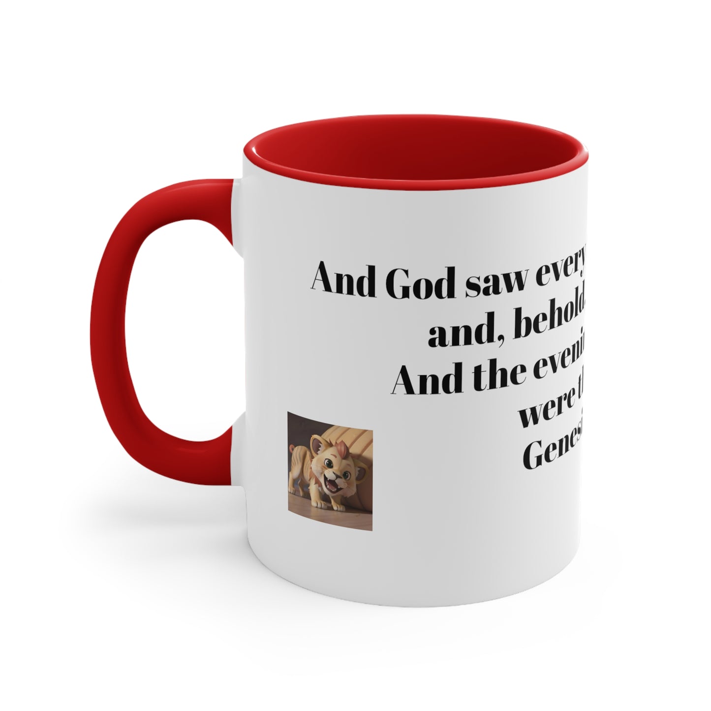 Bible Speaks Gen 1:31 Accent Mug, 11oz