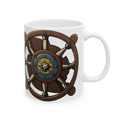 Nautical Helm Ceramic Mug, 11oz