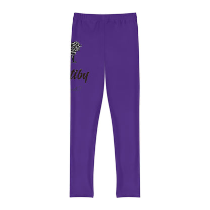 Youth Purple Full-Length Leggings (AOP)