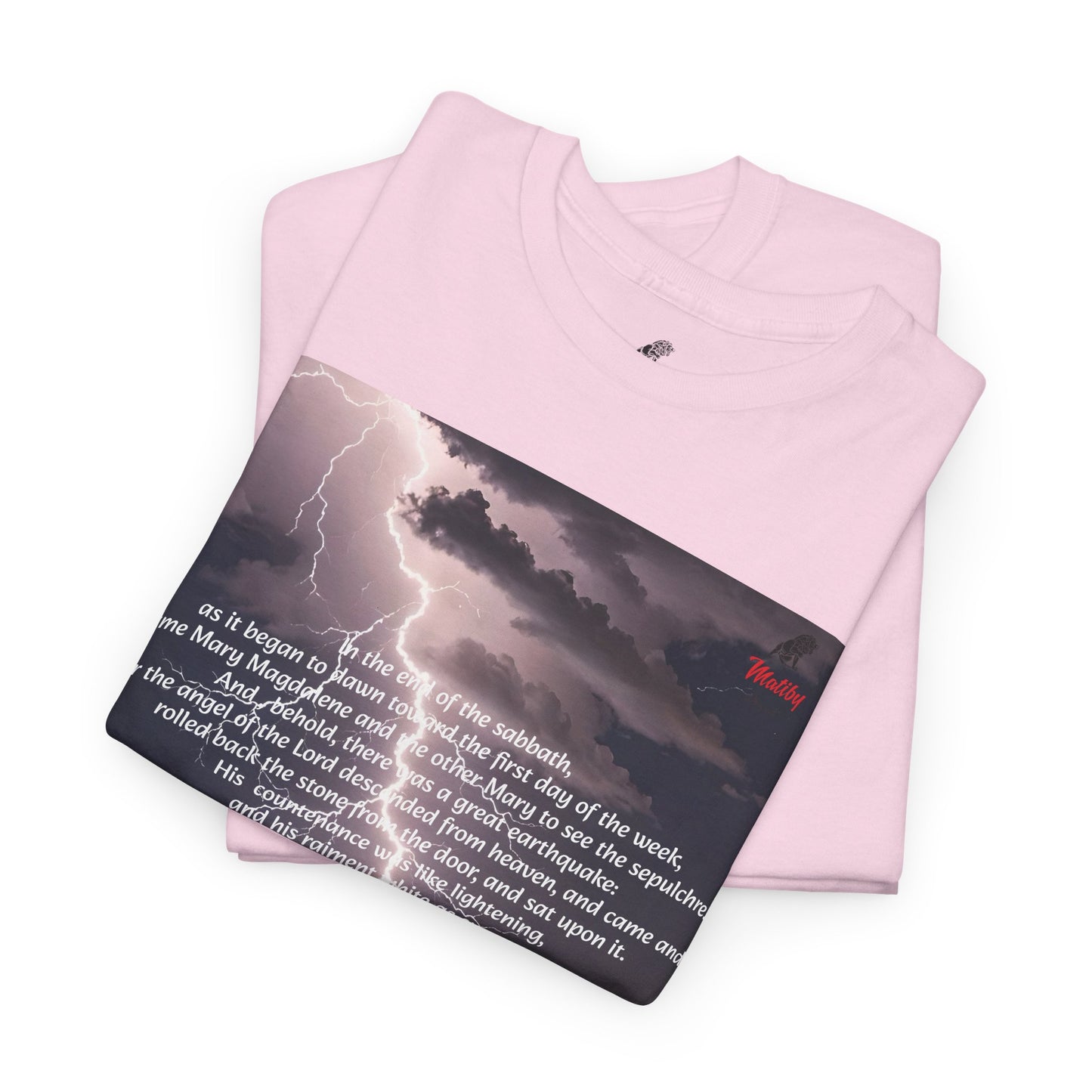 Lightning Style He is Risen Unisex Heavy Cotton Tee